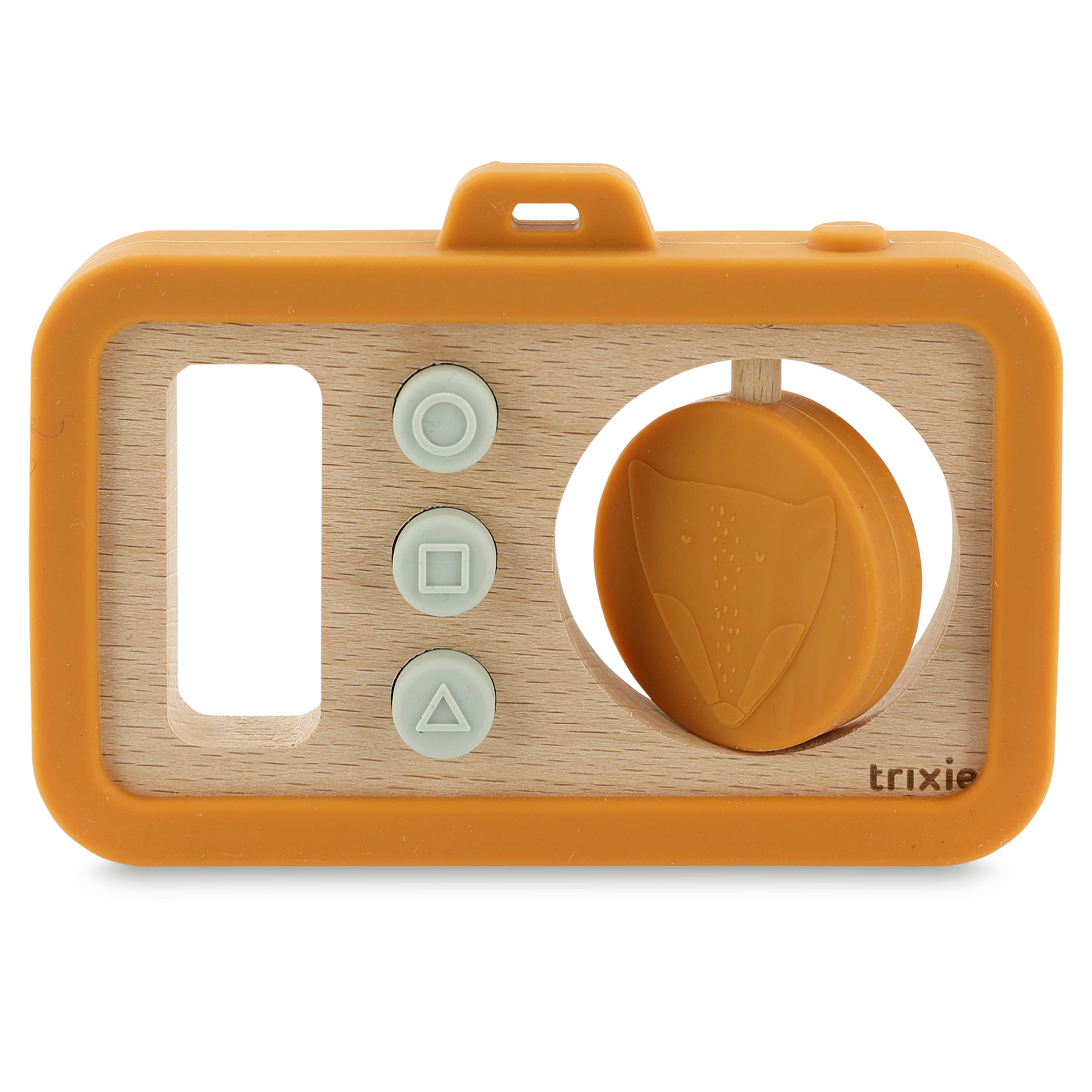 Houten baby camera met siliconen - Mr. Fox